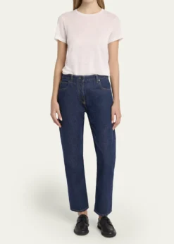 THE ROWWesler Heathered Cashmere Short-Sleeve T-Shirt