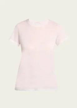 THE ROWWesler Heathered Cashmere Short-Sleeve T-Shirt