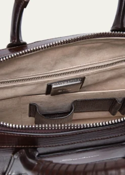 THIS ITEM IS NOT AVAILABLE.SantoniMen's Embossed Leather Computer Briefcase