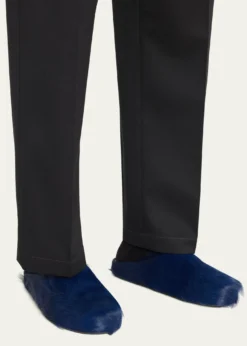 THIS ITEM IS NOT AVAILABLE.MarniMen's Fussbett Calf Hair Sabot Mules