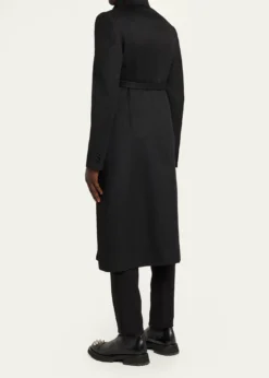 THIS ITEM IS NOT AVAILABLE.McQueenMen's Wool Stripe Collar-Tie Overcoat