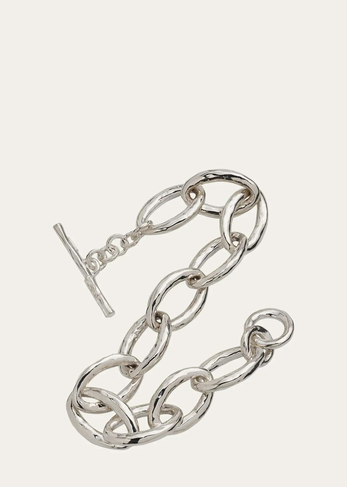 THIS ITEM IS NOT AVAILABLE.IppolitaMini Hammered Bastille Link Bracelet in Sterling Silver