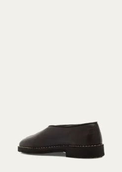 THIS ITEM IS NOT AVAILABLE.LEMAIREMen's Piped Crepe Leather Slippers