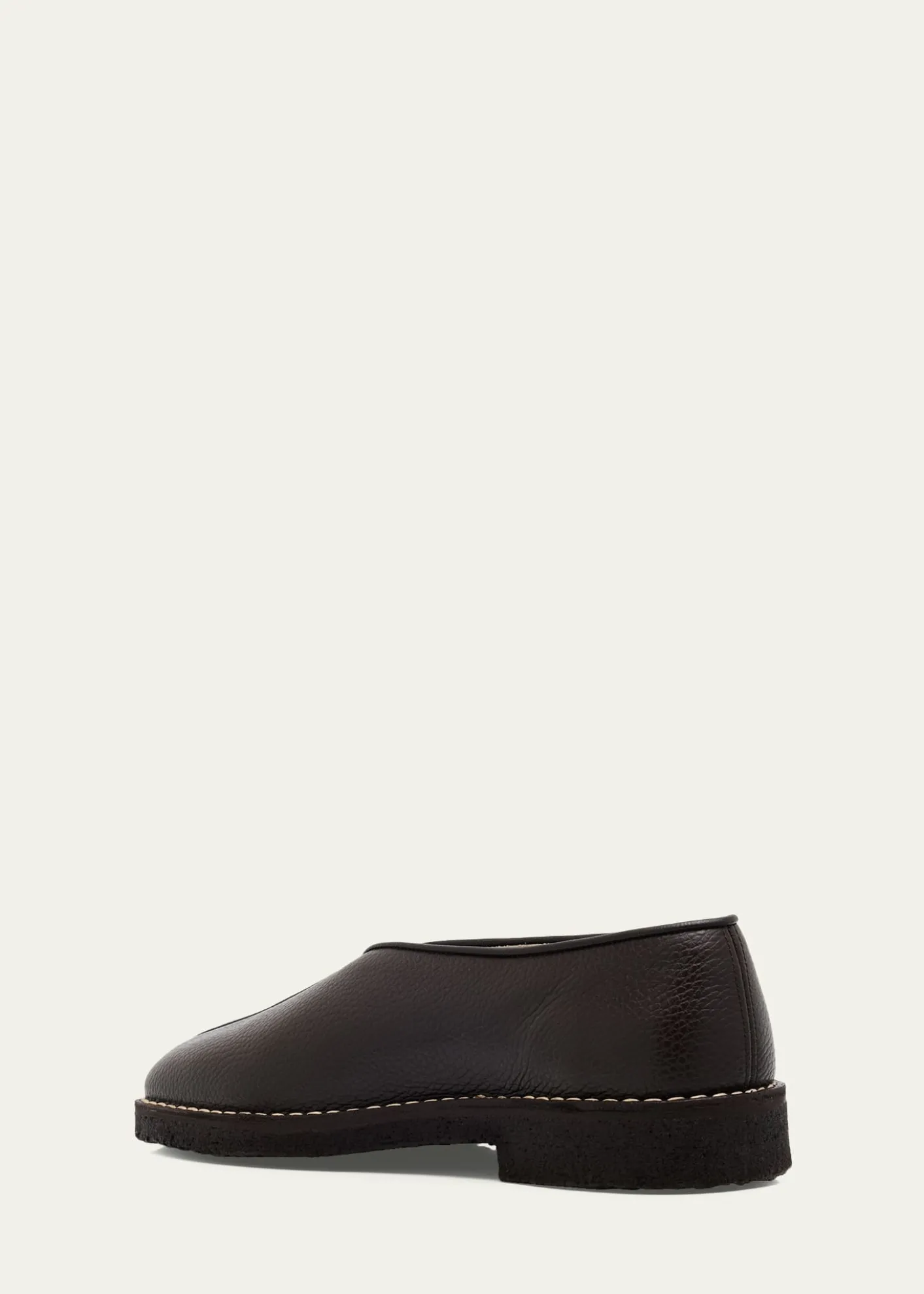 THIS ITEM IS NOT AVAILABLE.LEMAIREMen's Piped Crepe Leather Slippers