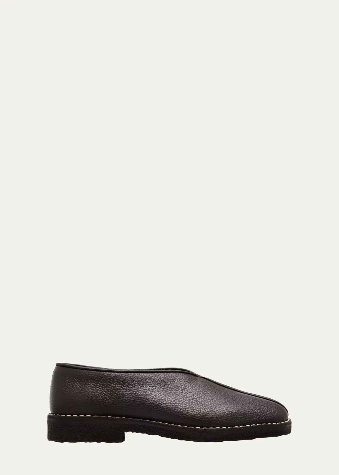 THIS ITEM IS NOT AVAILABLE.LEMAIREMen's Piped Crepe Leather Slippers