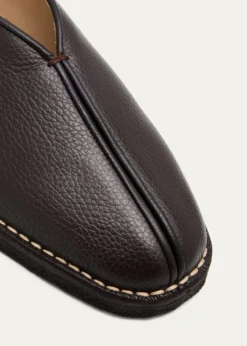 THIS ITEM IS NOT AVAILABLE.LEMAIREMen's Piped Crepe Leather Slippers
