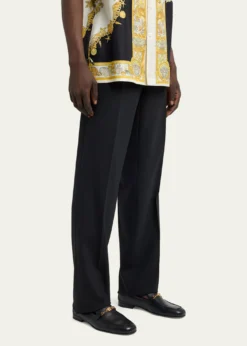 THIS ITEM IS NOT AVAILABLE.VersaceMen's Leather Medusa-Chain Loafers