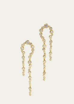 THIS ITEM IS NOT AVAILABLE.Alexis BittarAsterales Gold CZ Arched Long Earrings