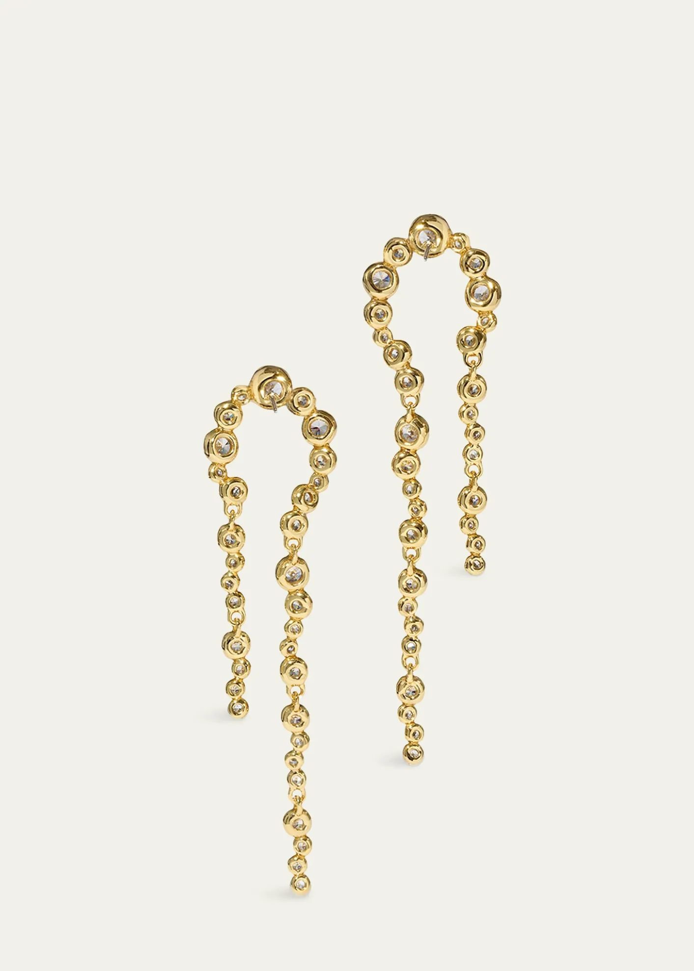 THIS ITEM IS NOT AVAILABLE.Alexis BittarAsterales Gold CZ Arched Long Earrings