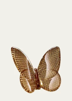 THIS ITEM IS NOT AVAILABLE.Baccarat2.6" Lucky Crystal 20K Gold Diamant Butterfly