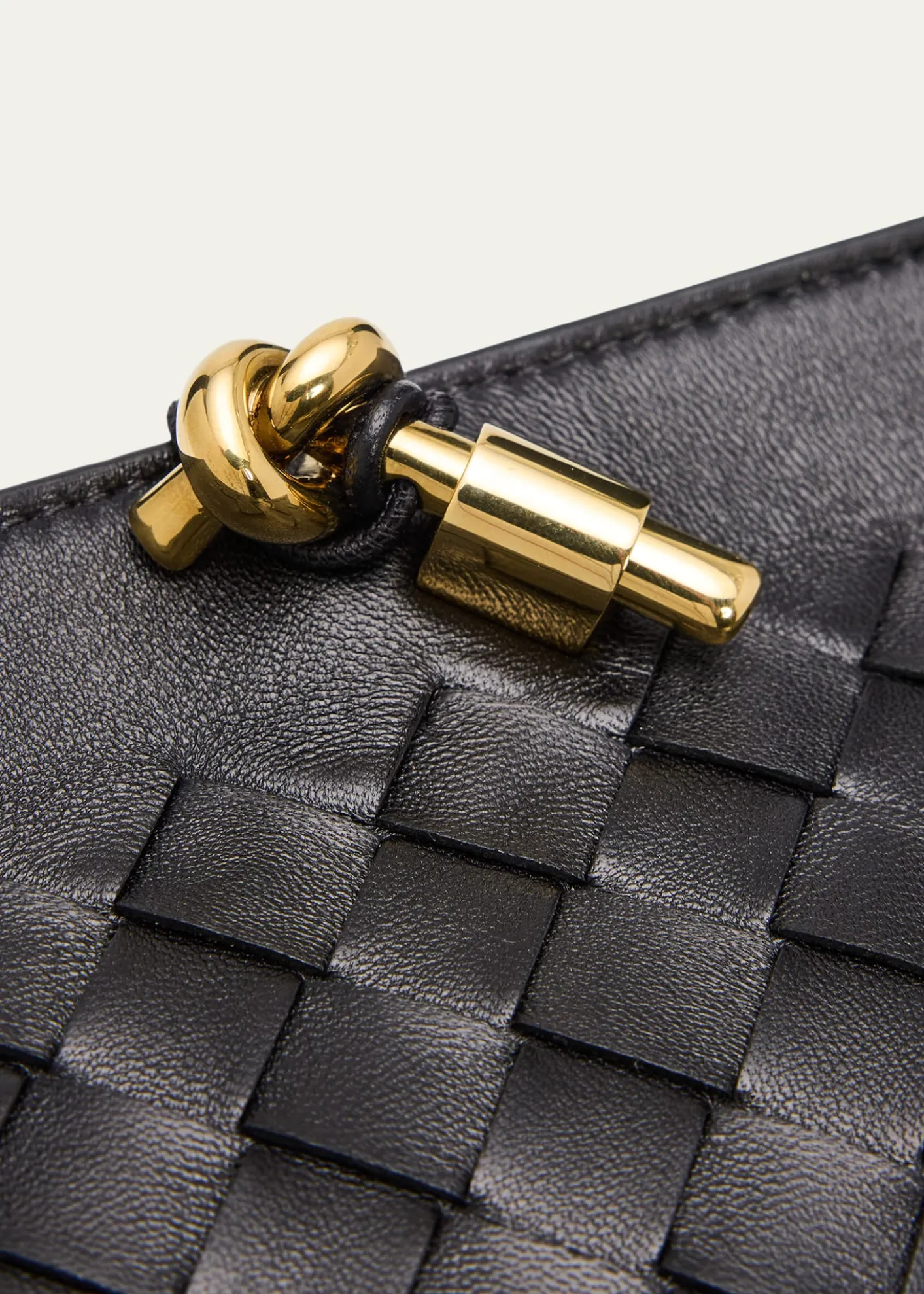 THIS ITEM IS NOT AVAILABLE.Bottega VenetaAndiamo Knot-Embellished Leather Clutch Bag