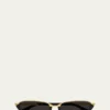 THIS ITEM IS NOT AVAILABLE.Bottega VenetaRecycled Acetate and Metal Cat-Eye Sunglasses