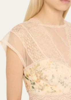 THIS ITEM IS NOT AVAILABLE.CamillaAdorned in Antiquity Lace Splice Top