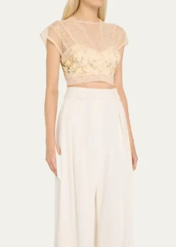 THIS ITEM IS NOT AVAILABLE.CamillaAdorned in Antiquity Lace Splice Top