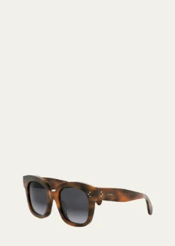 THIS ITEM IS NOT AVAILABLE.Celine3 Dots Havana Acetate Square Sunglasses