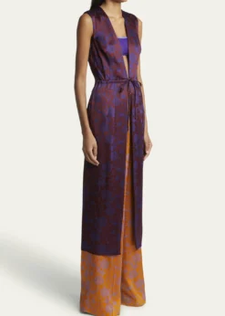 THIS ITEM IS NOT AVAILABLE.Dries Van NotenRomina Floral Drawstring Sleeveless Coat