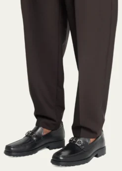 THIS ITEM IS NOT AVAILABLE.FerragamoMen's David Leather Lug-Sole Loafers