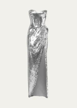 THIS ITEM IS NOT AVAILABLE.Gaurav GuptaCeleste Strapless Sequined Sculptural Gown