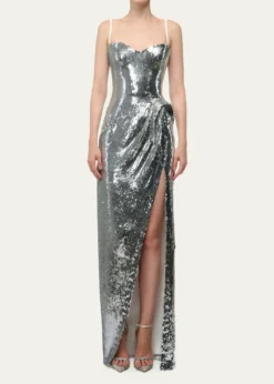 THIS ITEM IS NOT AVAILABLE.Gaurav GuptaCeleste Strapless Sequined Sculptural Gown