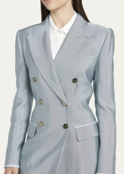 THIS ITEM IS NOT AVAILABLE.Giorgio ArmaniTextured Viscose Double-Breasted Blazer