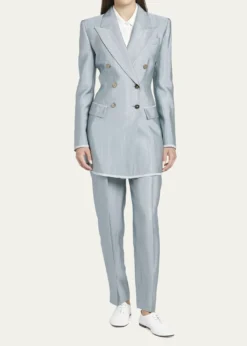 THIS ITEM IS NOT AVAILABLE.Giorgio ArmaniTextured Viscose Double-Breasted Blazer