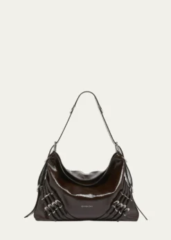 THIS ITEM IS NOT AVAILABLE.GivenchyVoyou Medium Buckle Shoulder Bag in Shiny Leather