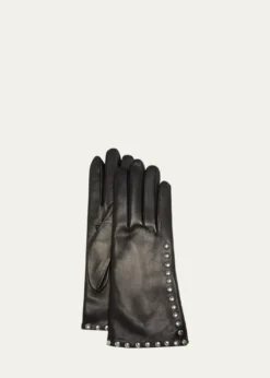 THIS ITEM IS NOT AVAILABLE.Guanti Giglio FiorentinoStudded Nappa Leather Gloves
