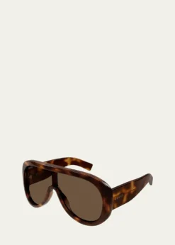 THIS ITEM IS NOT AVAILABLE.Gucci99mm Acetate Shield Sunglasses