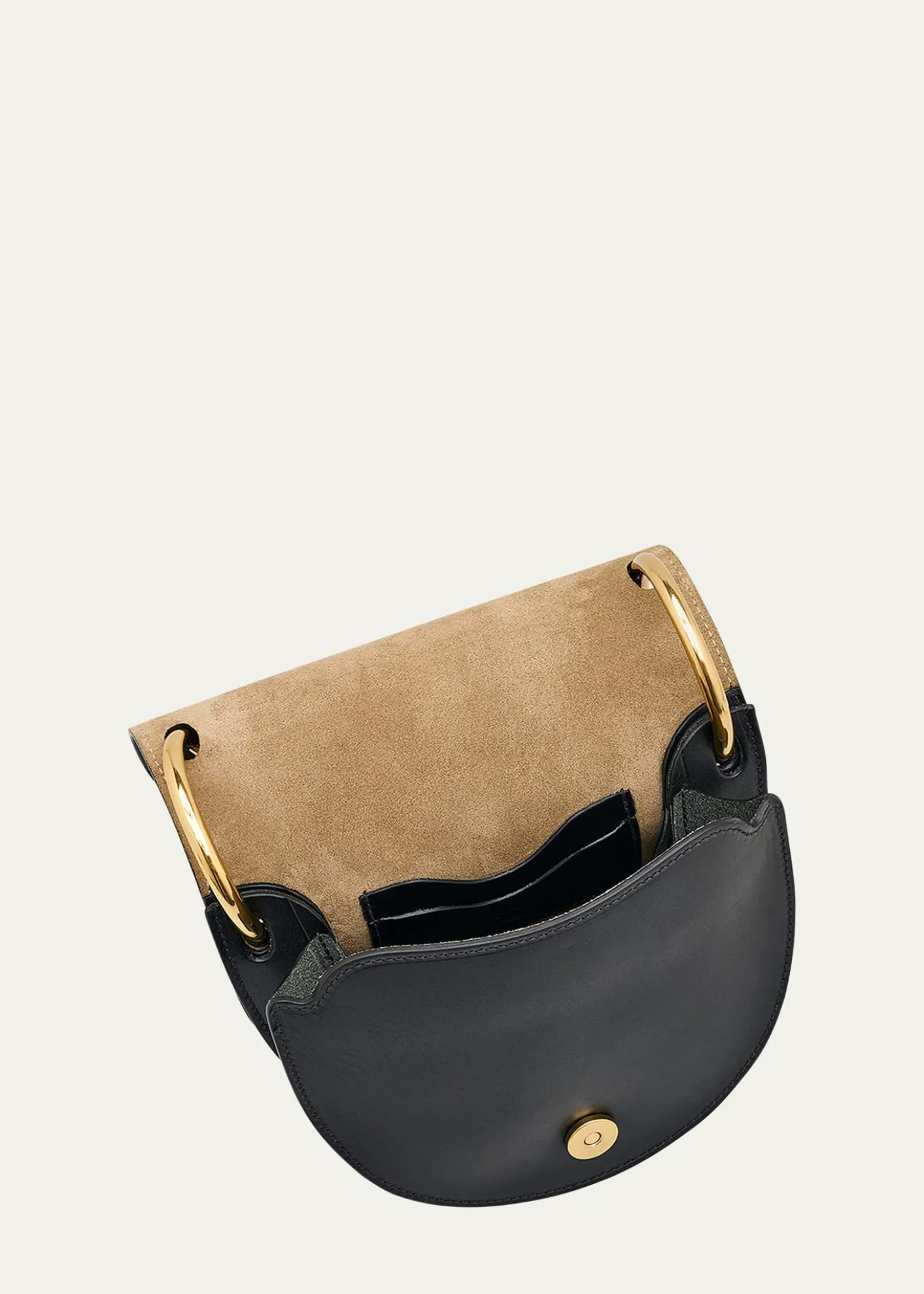THIS ITEM IS NOT AVAILABLE.Il BisonteConsuelo Ring Flap Leather Crossbody Bag