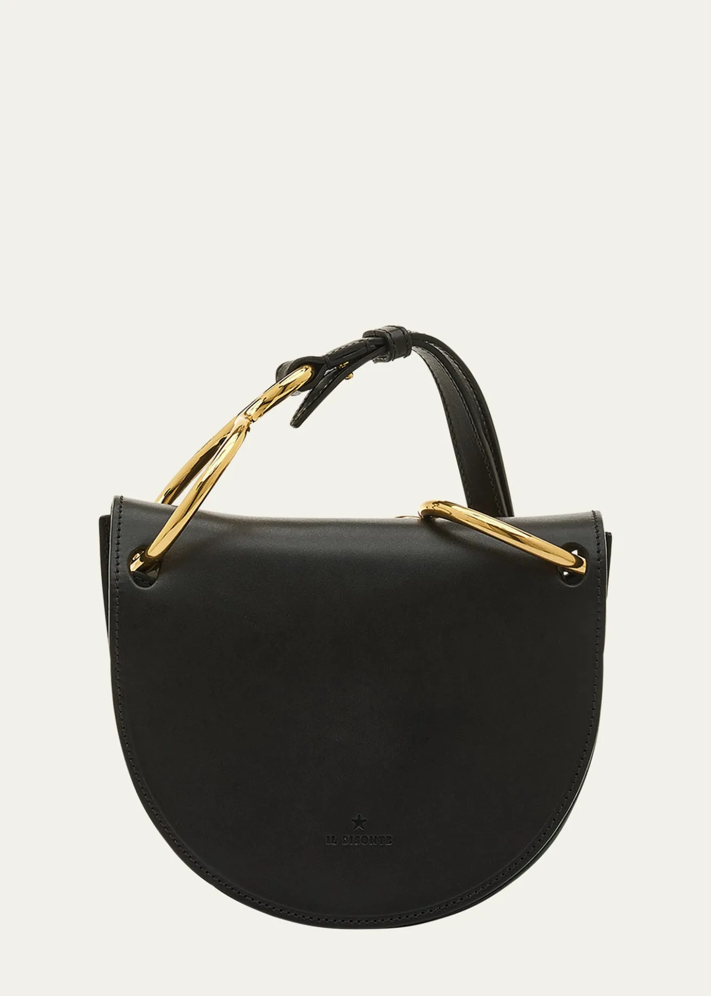 THIS ITEM IS NOT AVAILABLE.Il BisonteConsuelo Ring Flap Leather Crossbody Bag