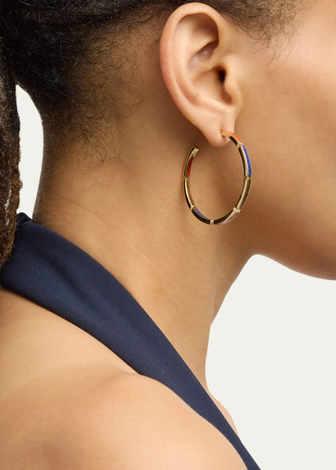 THIS ITEM IS NOT AVAILABLE.Jan LeslieInside Out Gemstone Hoop Earrings