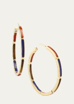 THIS ITEM IS NOT AVAILABLE.Jan LeslieInside Out Gemstone Hoop Earrings