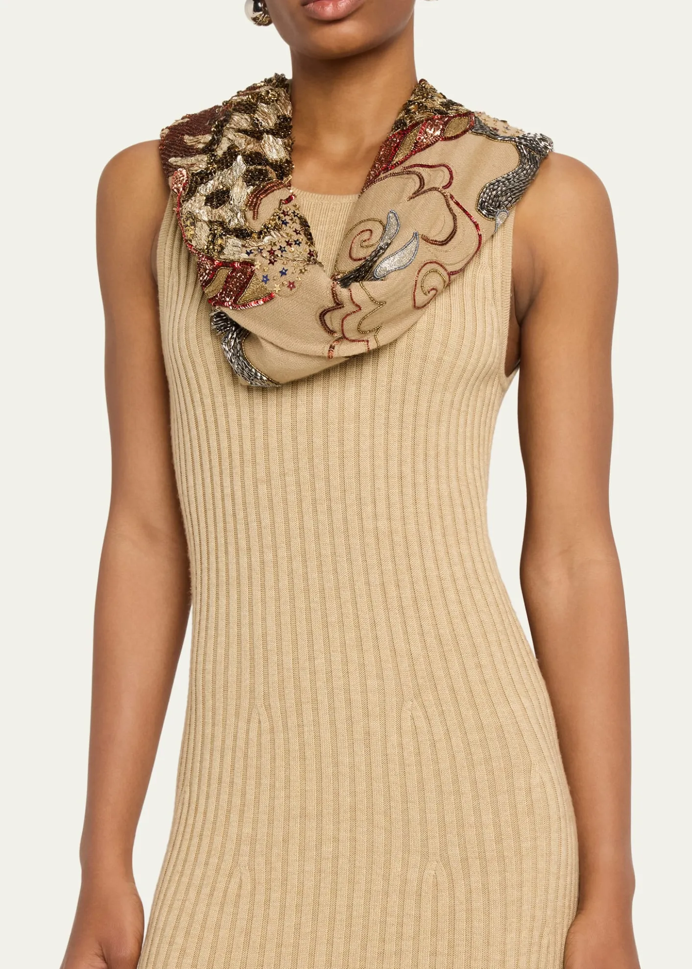 THIS ITEM IS NOT AVAILABLE.Janavi IndiaDragons Legacy Embroidered Cashmere Wrap