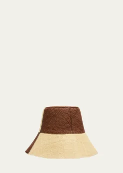 THIS ITEM IS NOT AVAILABLE.Johanna OrtizColorblock Woven Straw Bucket Hat