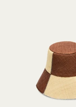THIS ITEM IS NOT AVAILABLE.Johanna OrtizColorblock Woven Straw Bucket Hat