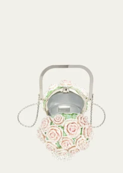THIS ITEM IS NOT AVAILABLE.Judith Leiber CoutureBasket of Roses Blush Bouquet Top-Handle Bag
