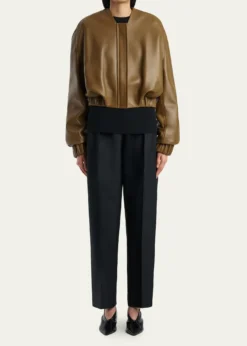 THIS ITEM IS NOT AVAILABLE.KhaiteCordan Leather Bubble Jacket