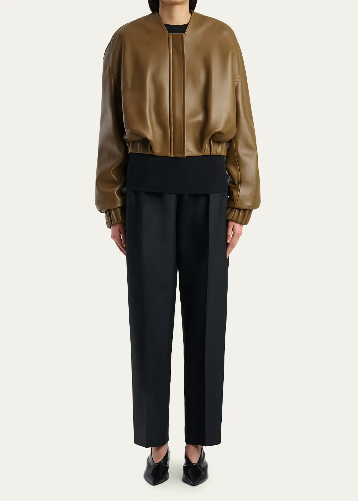 THIS ITEM IS NOT AVAILABLE.KhaiteCordan Leather Bubble Jacket