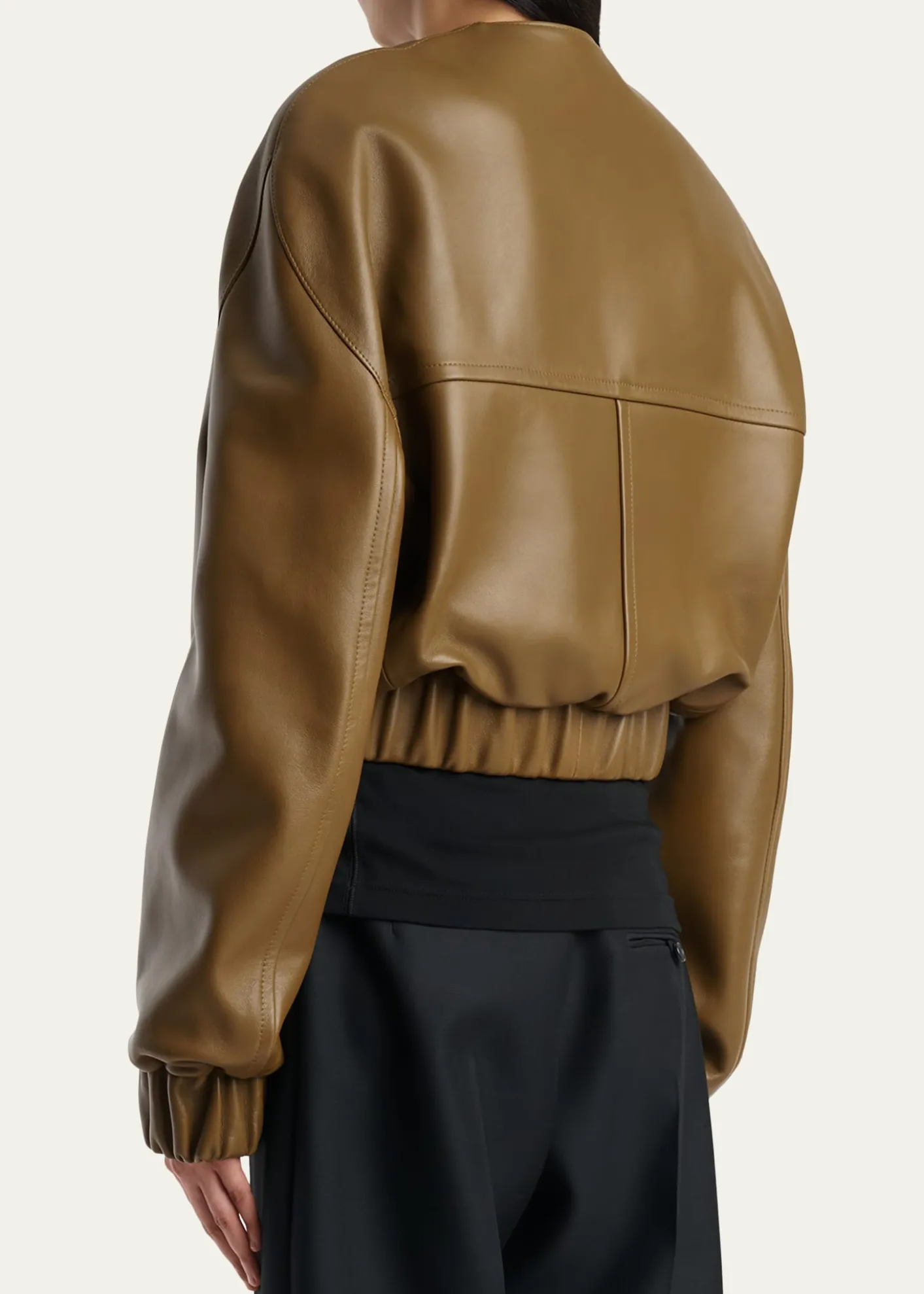 THIS ITEM IS NOT AVAILABLE.KhaiteCordan Leather Bubble Jacket