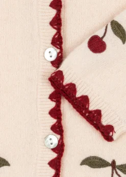 THIS ITEM IS NOT AVAILABLE.Konges SlojdCollette Cherry Embroidered Cardigan, Size 9M-10