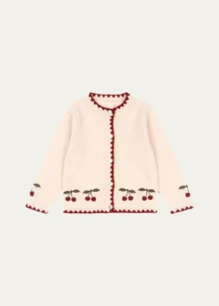 THIS ITEM IS NOT AVAILABLE.Konges SlojdCollette Cherry Embroidered Cardigan, Size 9M-10