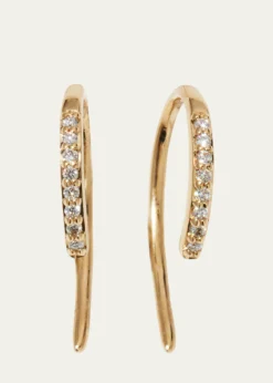 THIS ITEM IS NOT AVAILABLE.Lana14K Gold Diamond Mini Hooked Earrings