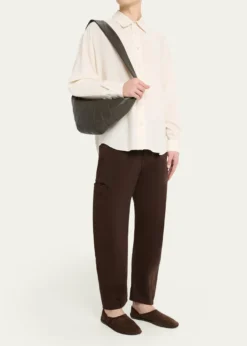 THIS ITEM IS NOT AVAILABLE.LEMAIREMen's Medium Croissant Leather Crossbody Bag