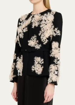 THIS ITEM IS NOT AVAILABLE.LibertineWhispering Blooms Belted Wrap Jacket