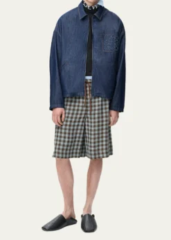 THIS ITEM IS NOT AVAILABLE.LoeweMen's Denim Zip-Front Jacket