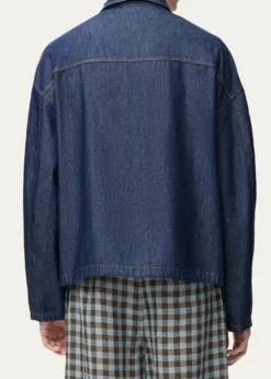 THIS ITEM IS NOT AVAILABLE.LoeweMen's Denim Zip-Front Jacket
