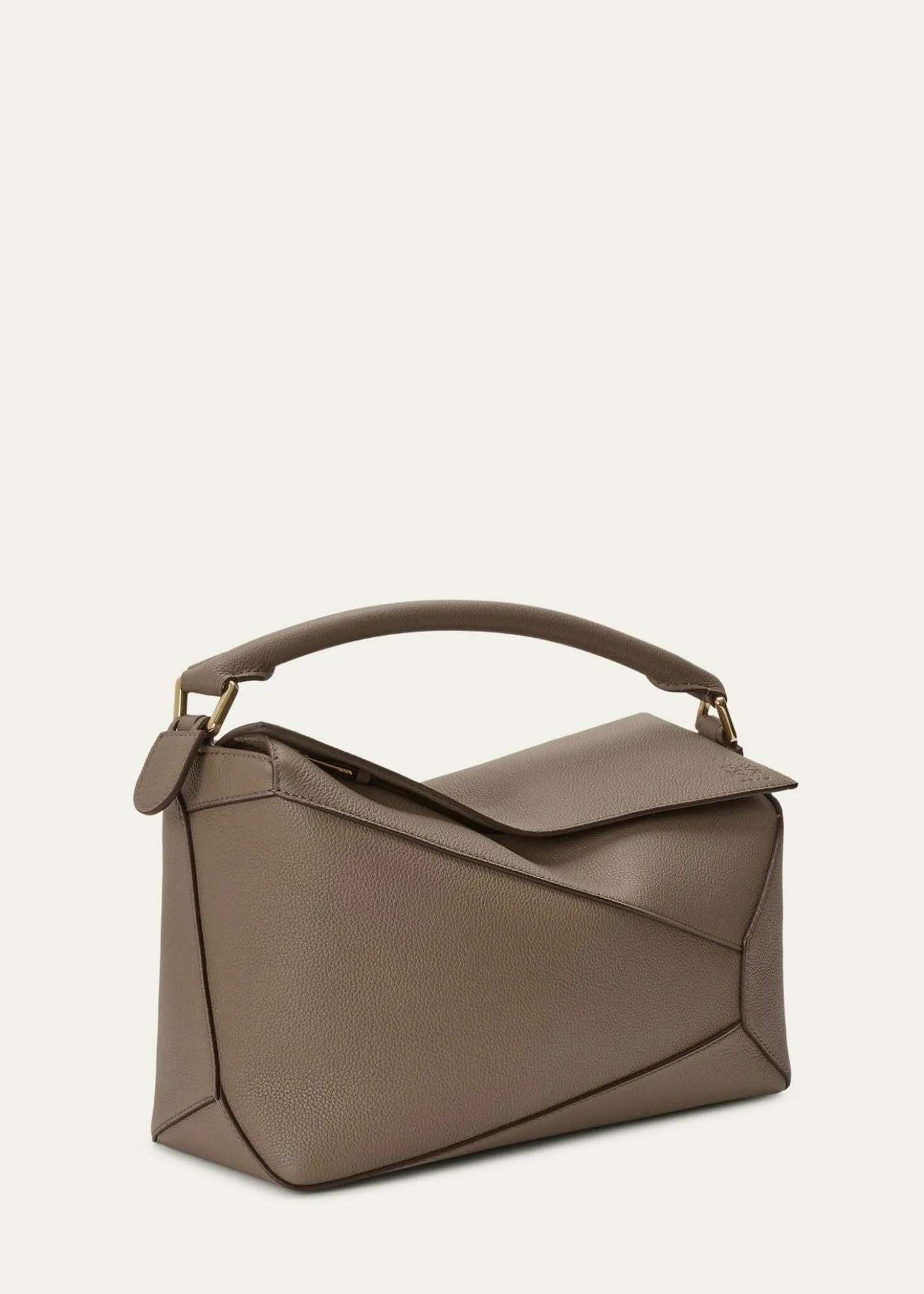 THIS ITEM IS NOT AVAILABLE.LoewePuzzle Edge Top-Handle Bag in Leather