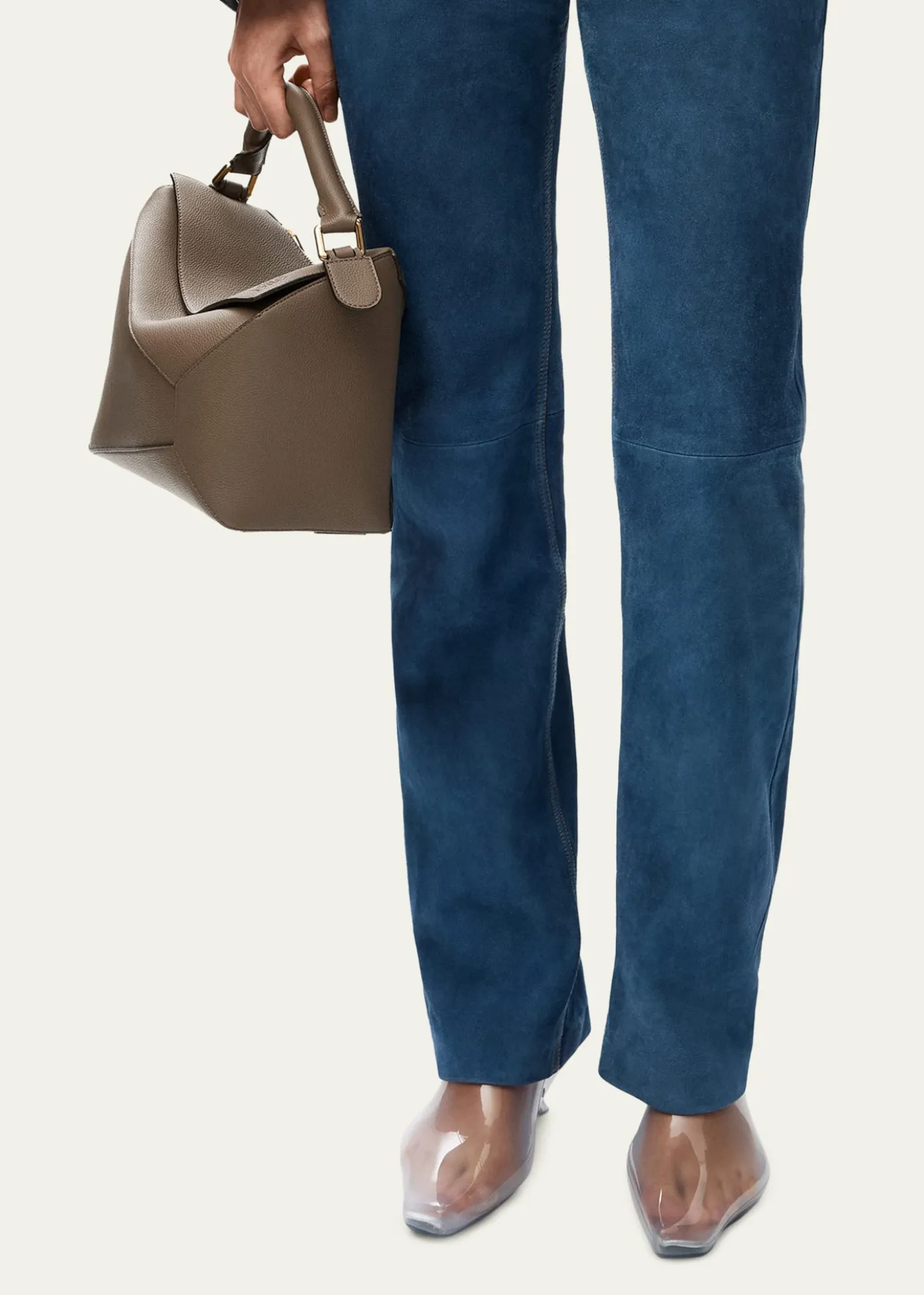 THIS ITEM IS NOT AVAILABLE.LoewePuzzle Edge Top-Handle Bag in Leather