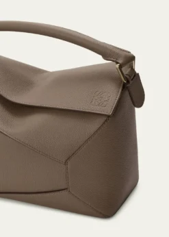 THIS ITEM IS NOT AVAILABLE.LoewePuzzle Edge Top-Handle Bag in Leather