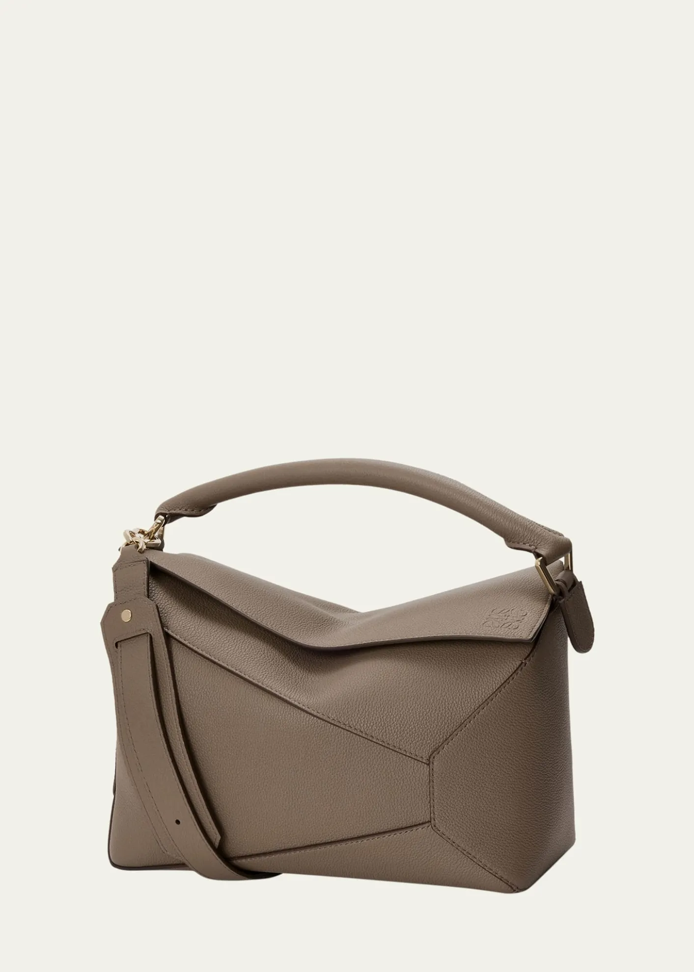 THIS ITEM IS NOT AVAILABLE.LoewePuzzle Edge Top-Handle Bag in Leather